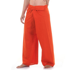 Men Cotton Thai Fisherman Pants Orange FOR10M